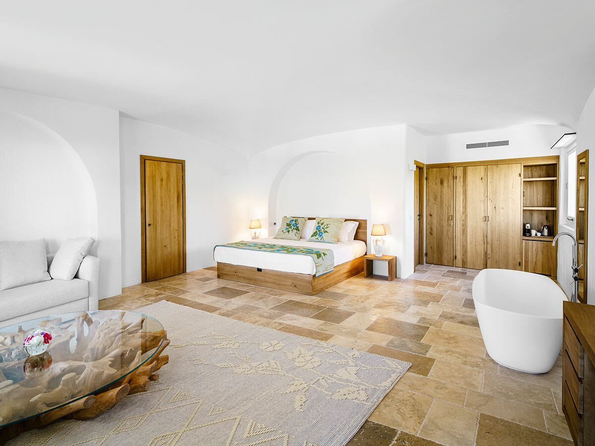 Interni di design mediterraneo delle Suite del Sant'Efis Hotel